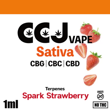 1.0ml: CCJ Vape Sativa Spark Strawberry